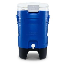 5-Gallon Sports Rolling Water Cooler with Wheels - Blue