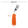 Ehucon Adaptive Utensils,Weighted Forks for Handicaps ,Tremors Parkinsons Limited or Weak Grasp Elderly,Ergonomic Cutlery with Silicon Non-Slip Easy G