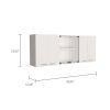 Briargate 2-Piece Kitchen Set, Kitchen Island and Wall Cabinet, White and Walnut