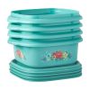 20 Piece Plastic Food Storage Container Variety Set, Breezy Blossom