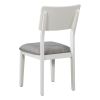 TREXM Classic and Traditional Style 6 - Piece Dining Set, Includes Dining Table, 4 Upholstered Chairs & Bench (White+Gray)