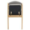 2 Pack Wooden Folding Chairs with Padded Seat and Back, Modern Dining Chairs Extra Chair for Guests Living Room Office Wedding Party