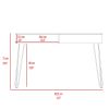 Canton 2-Drawer Writing Desk with Hairpin Legs Smokey Oak