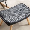 35.5 inch Rocking Chair, Soft Houndstooth Fabric Leather Fabric Rocking Chair for Nursery, Comfy Wingback Glider Rocker with Safe Solid Wood Base for